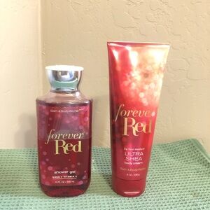 Bath & Body Works Forever Red Shower Gel & Ultra Shea Body Cream Set